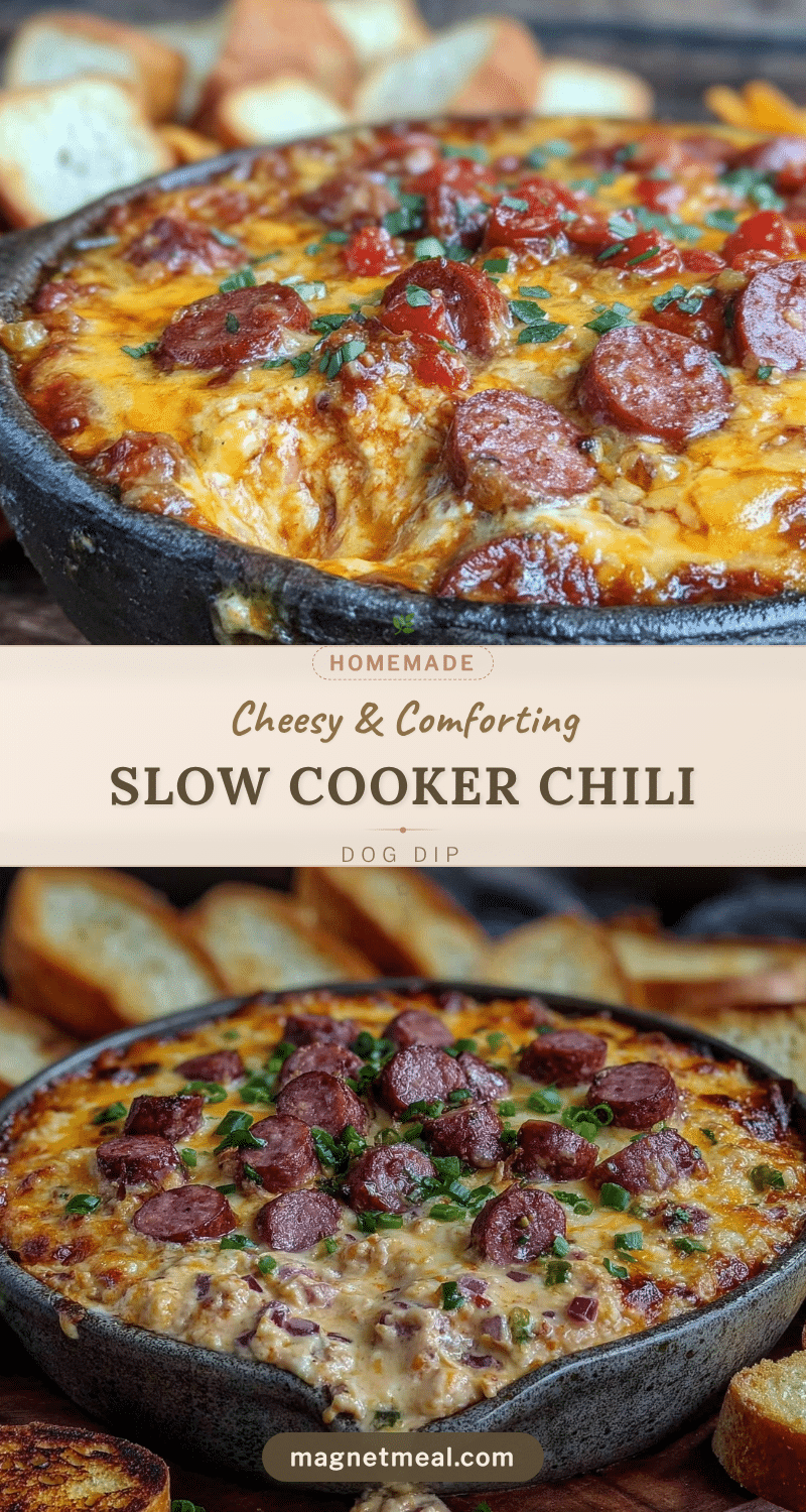 slow cooker chili cheese dog dip recipe