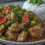 thai basil chicken stir fry - featured image