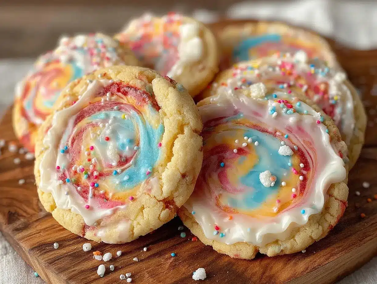 tie-dye swirl sugar cookies preparation steps