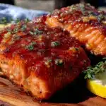 whiskey-glazed grilled salmon - featured image