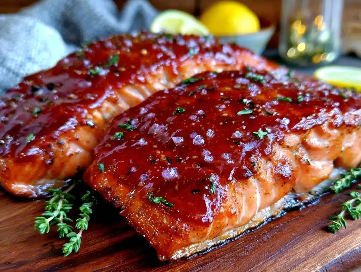 whiskey-glazed grilled salmon preparation steps