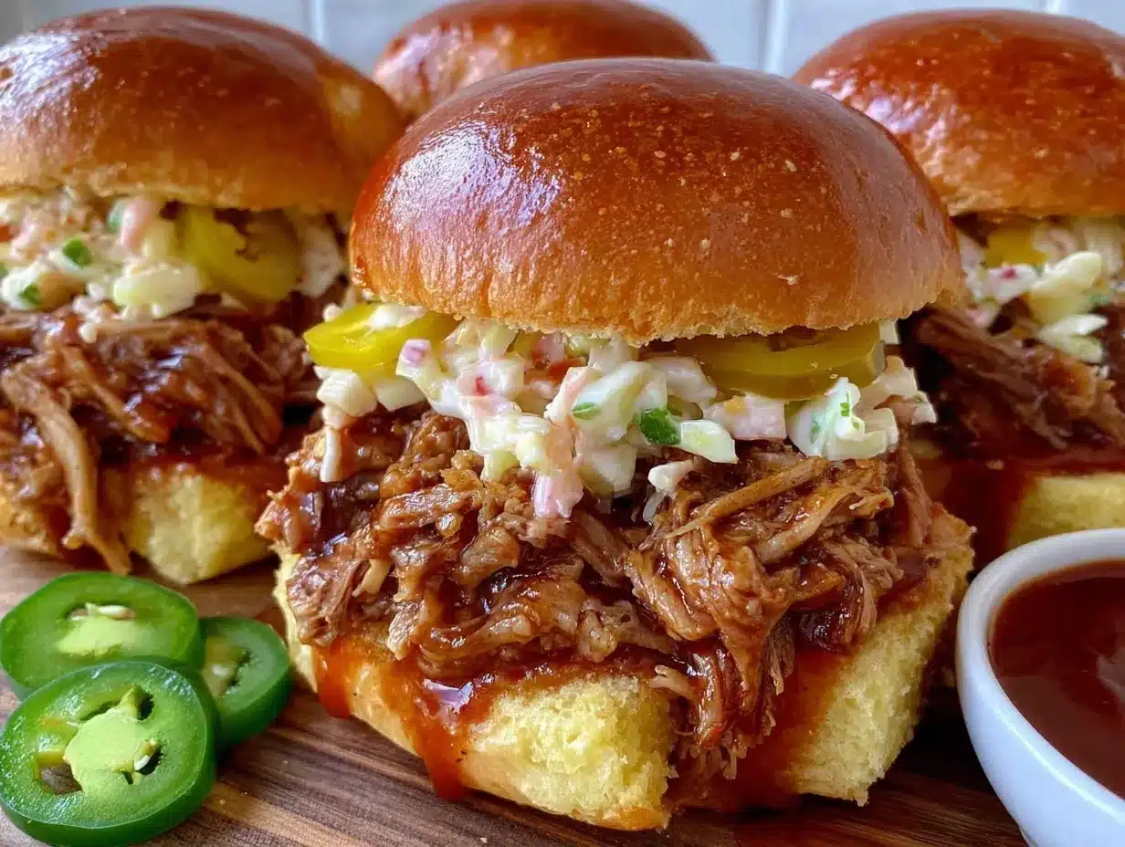 BBQ pulled pork sliders preparation steps