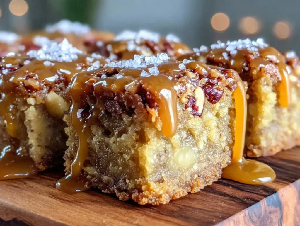 brown butter apple walnut blondies - featured image