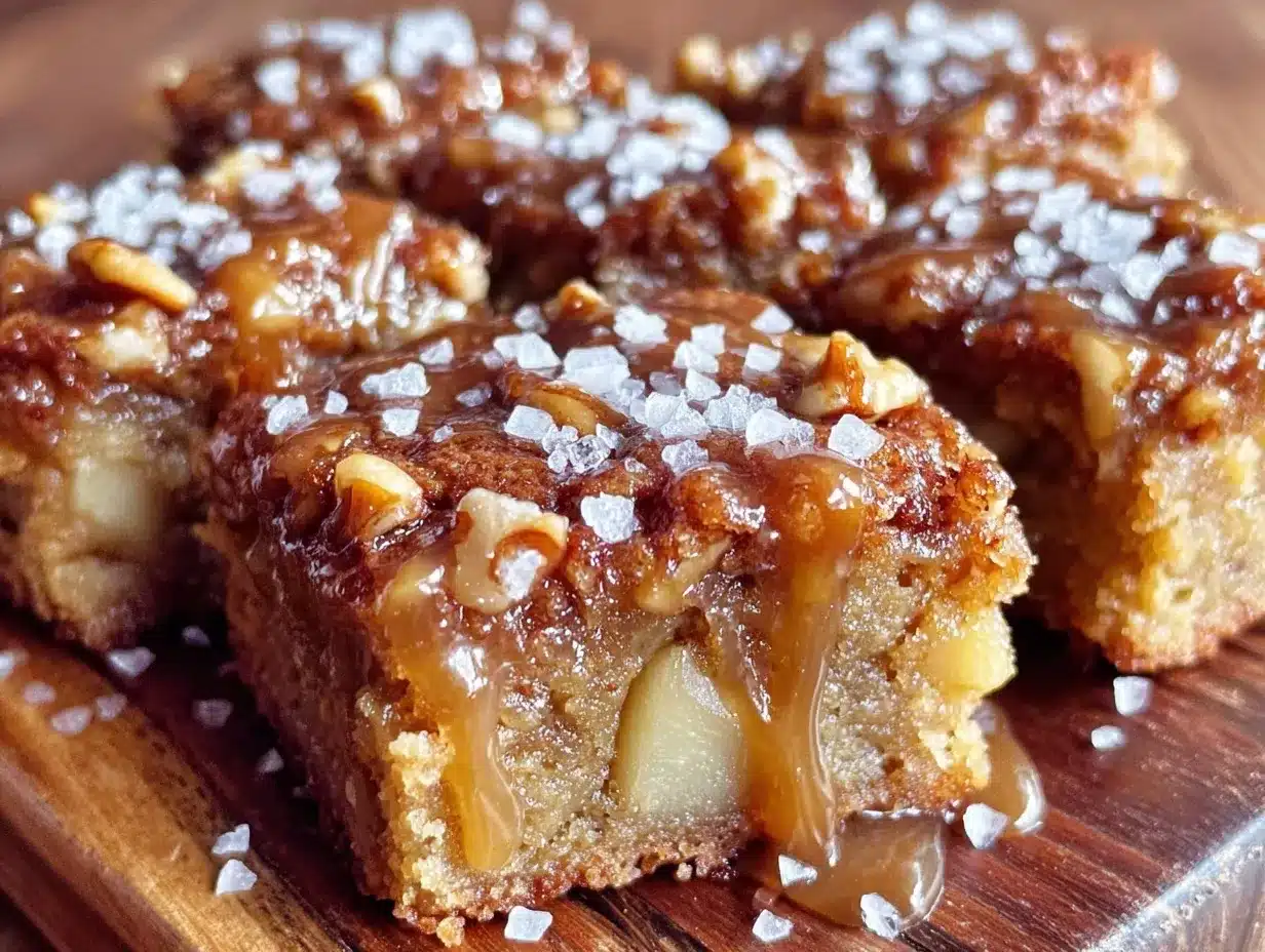brown butter apple walnut blondies preparation steps