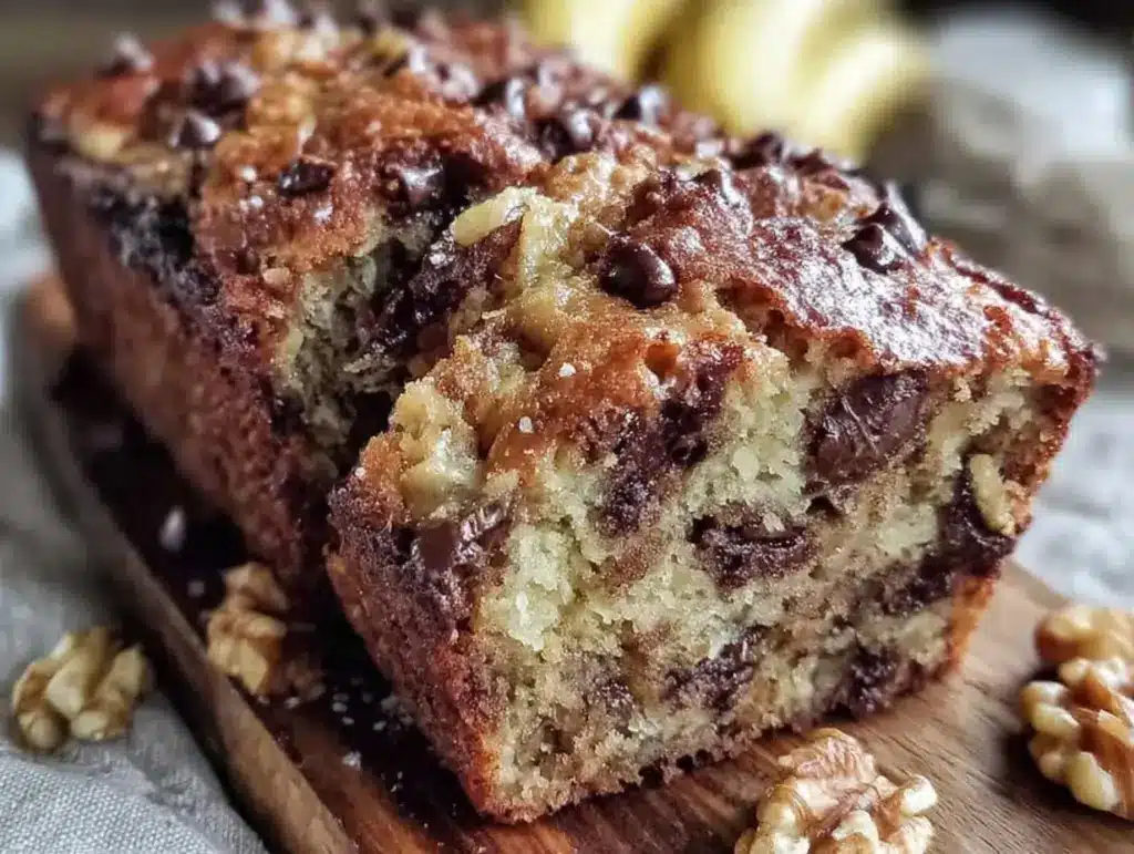 brown butter chocolate chip banana bread - featured image