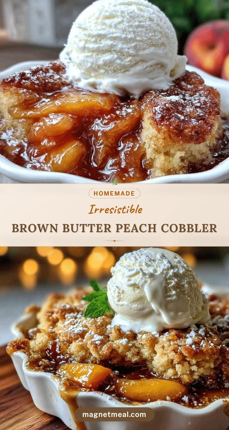 brown butter peach cobbler recipe