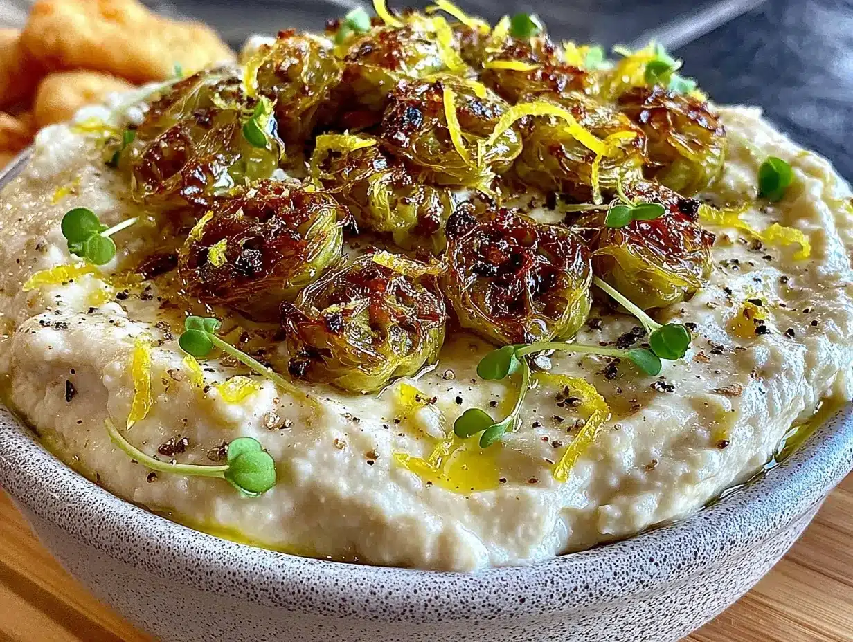 creamy caramelized garlic scape white bean dip preparation steps