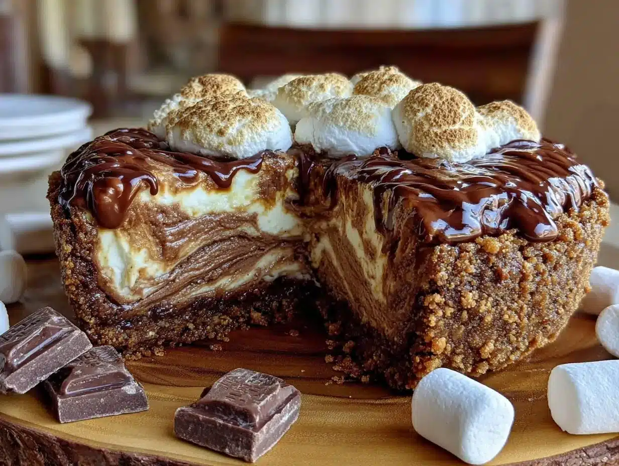 creamy frozen s’mores pie preparation steps