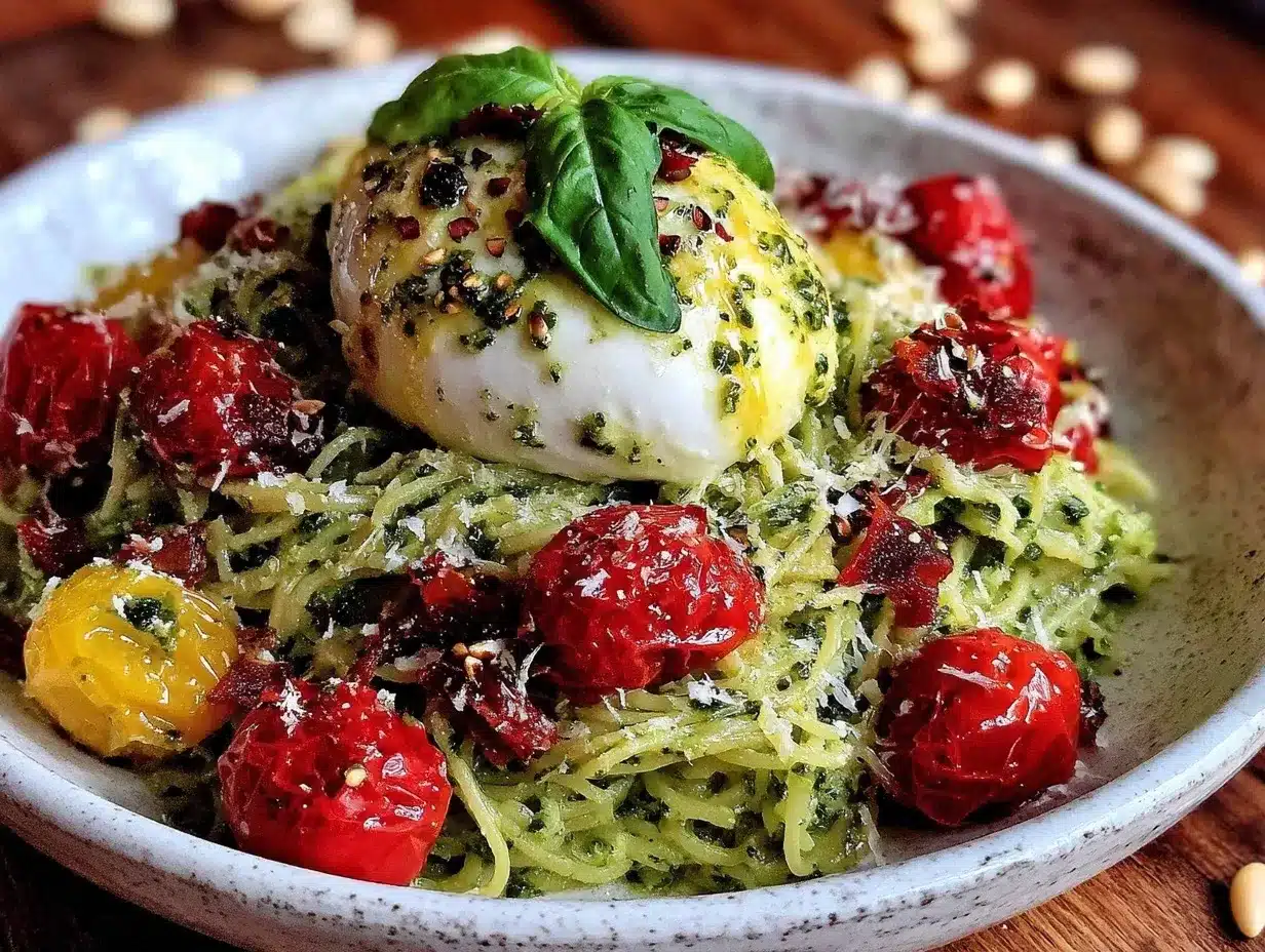 creamy garlic scape pesto pasta preparation steps