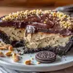 creamy no-bake peanut butter pie - featured image