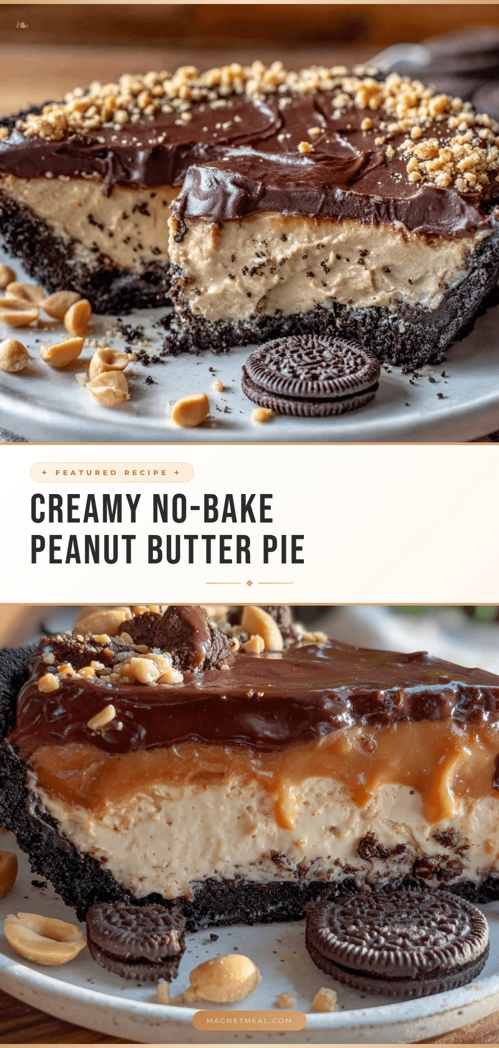 creamy no-bake peanut butter pie recipe