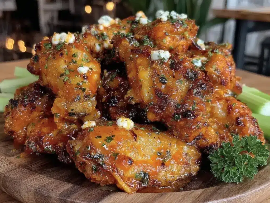 crispy air fryer chicken wings - featured image