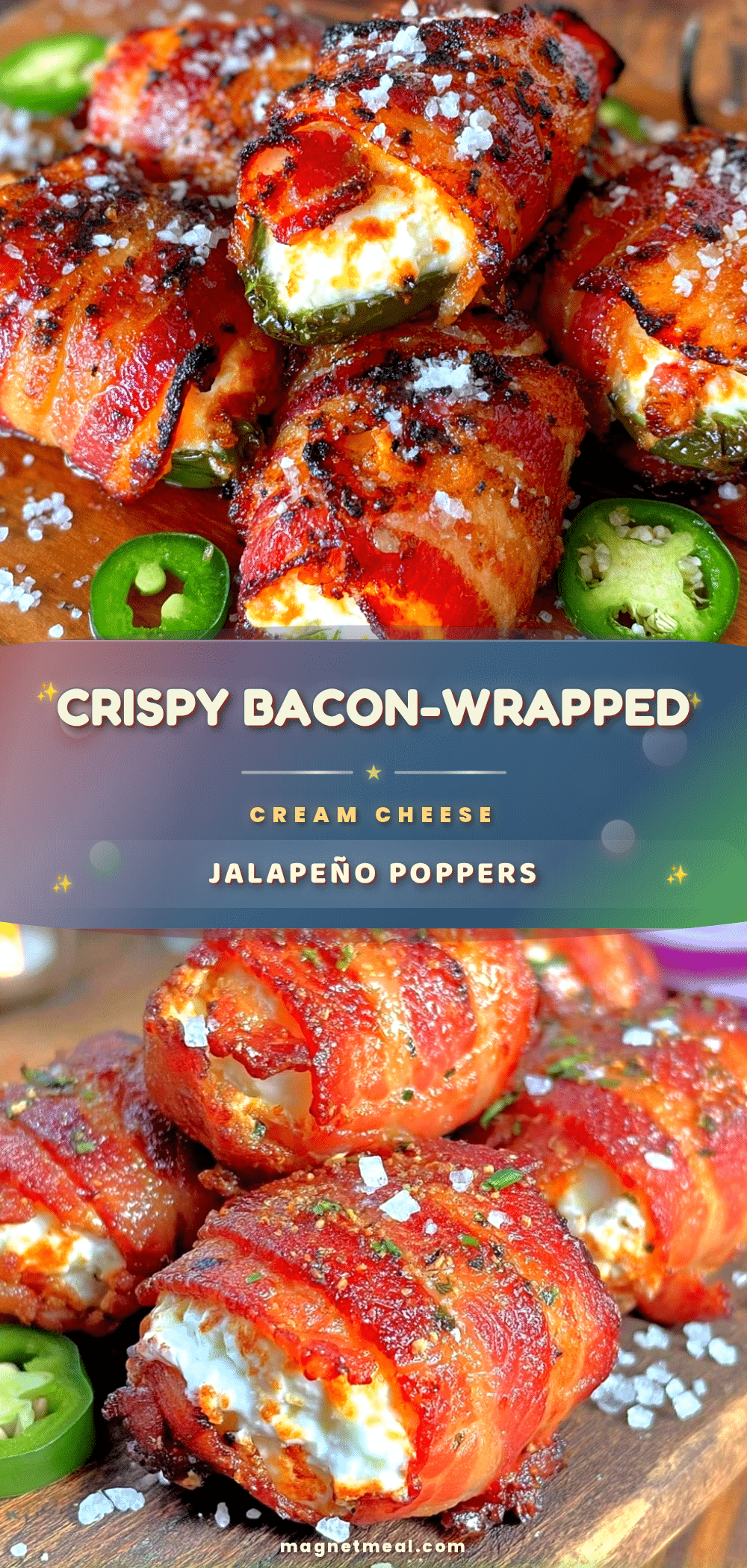 crispy baked cream cheese jalapeño poppers wrapped in bacon recipe