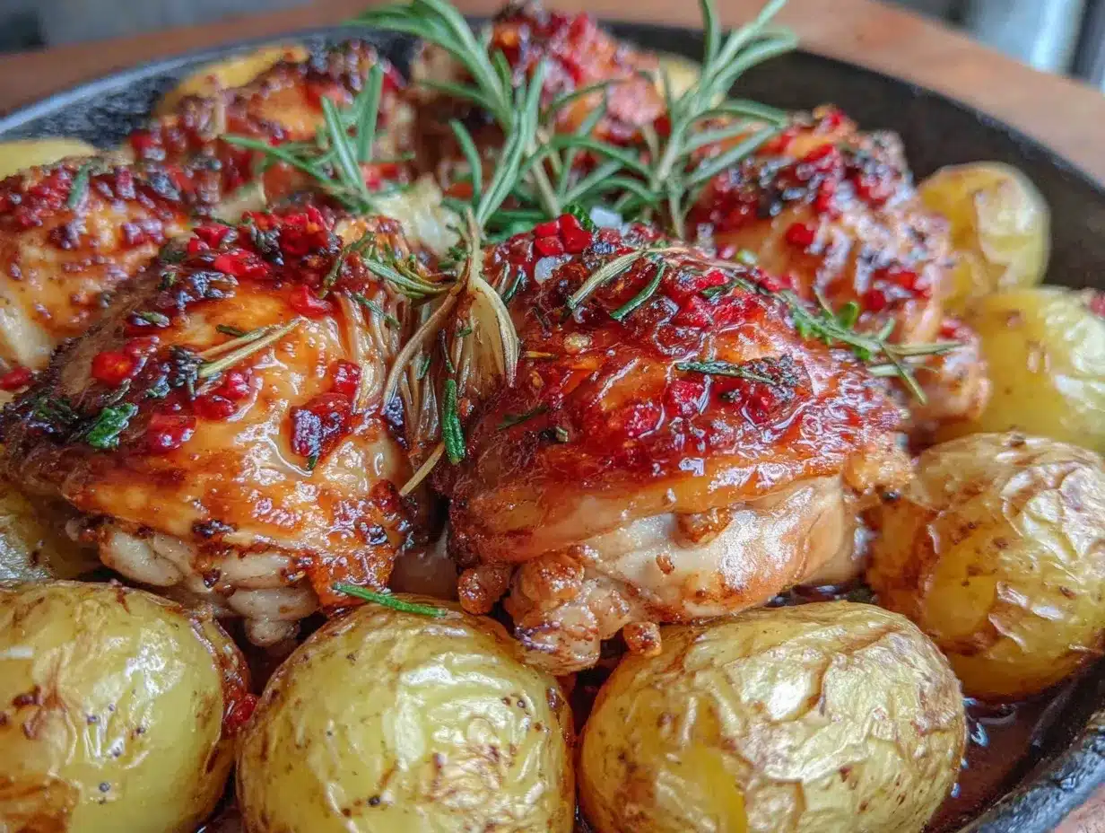 crispy garlic butter chicken thighs preparation steps