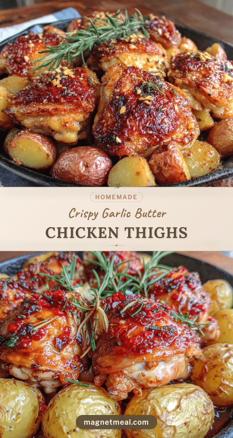 crispy garlic butter chicken thighs recipe