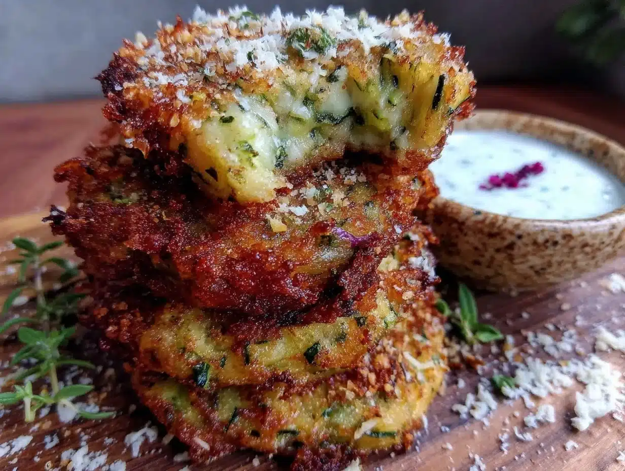 Crispy Parmesan Zucchini Fritters - featured image