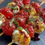 Fresh Caprese Bruschetta Skewers - featured image