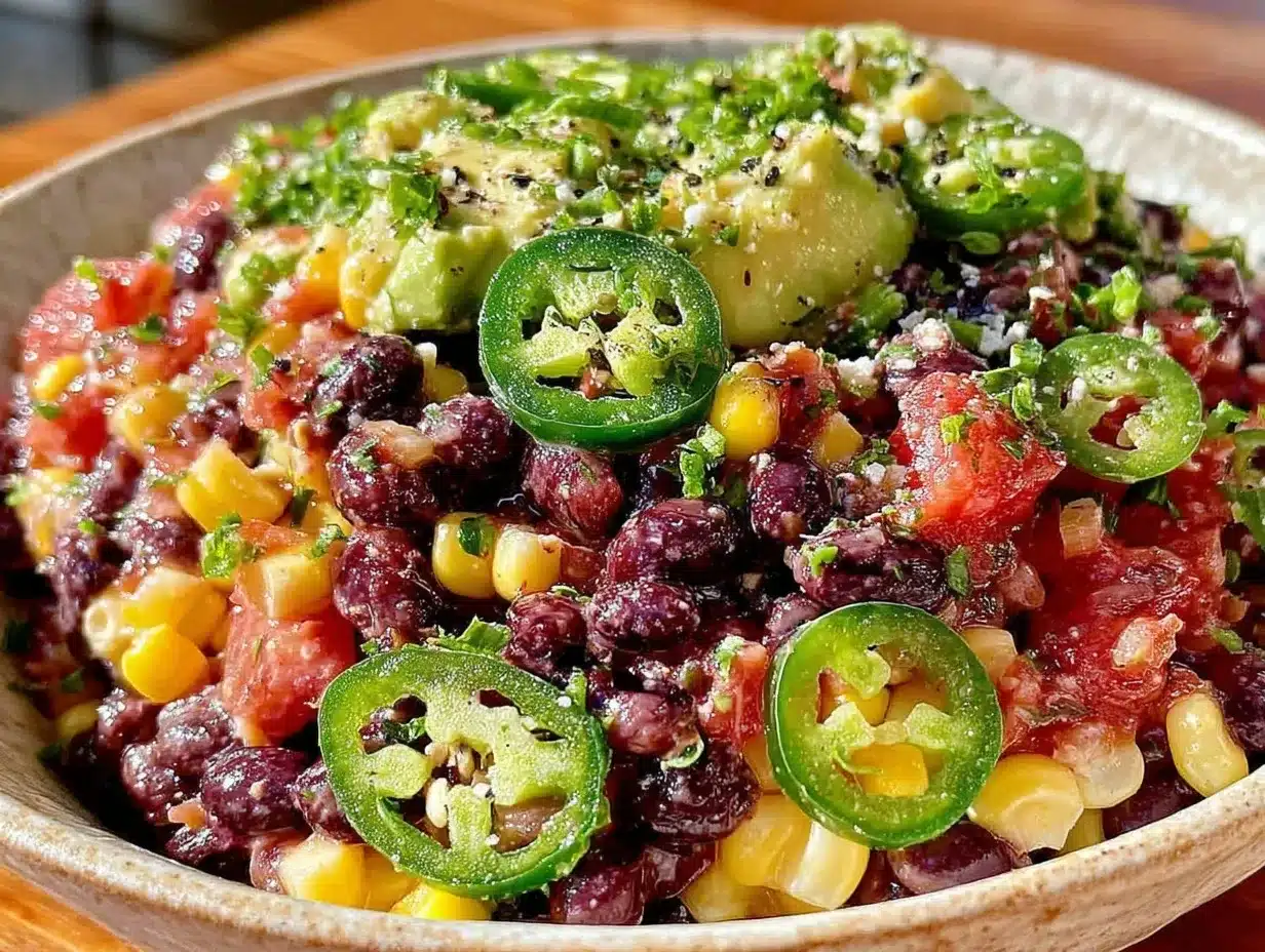 fresh cowboy caviar dip preparation steps
