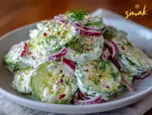 fresh creamy greek yogurt cucumber dill salad - featured image