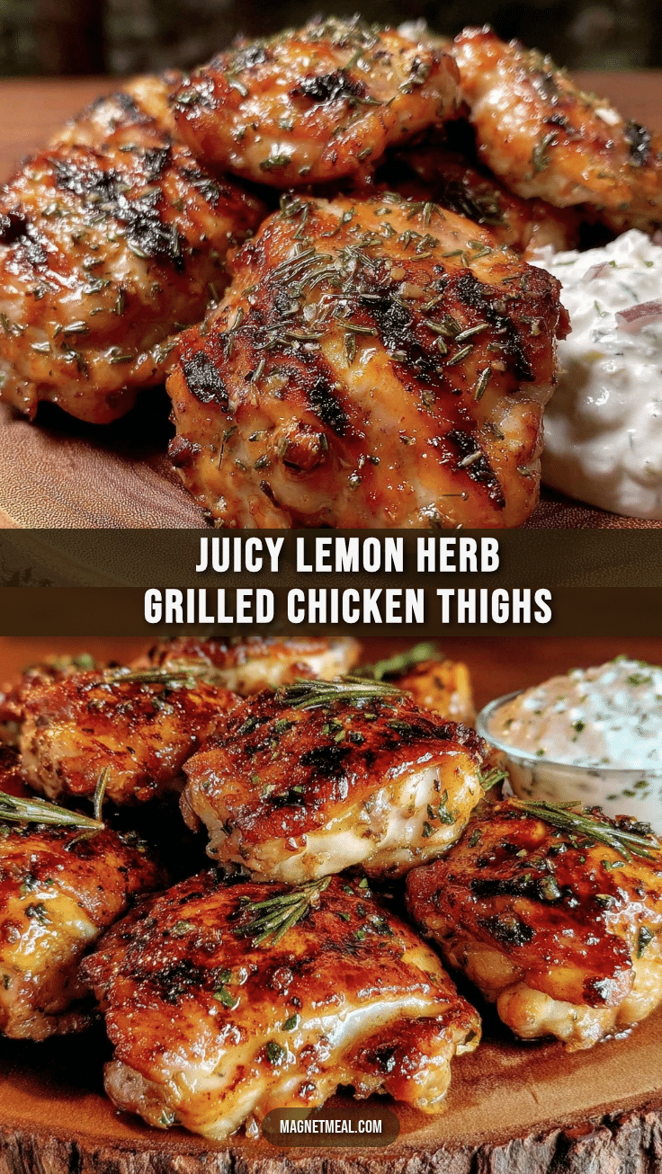 fresh lemon herb grilled chicken thighs recipe