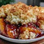 fresh peach cobbler - featured image
