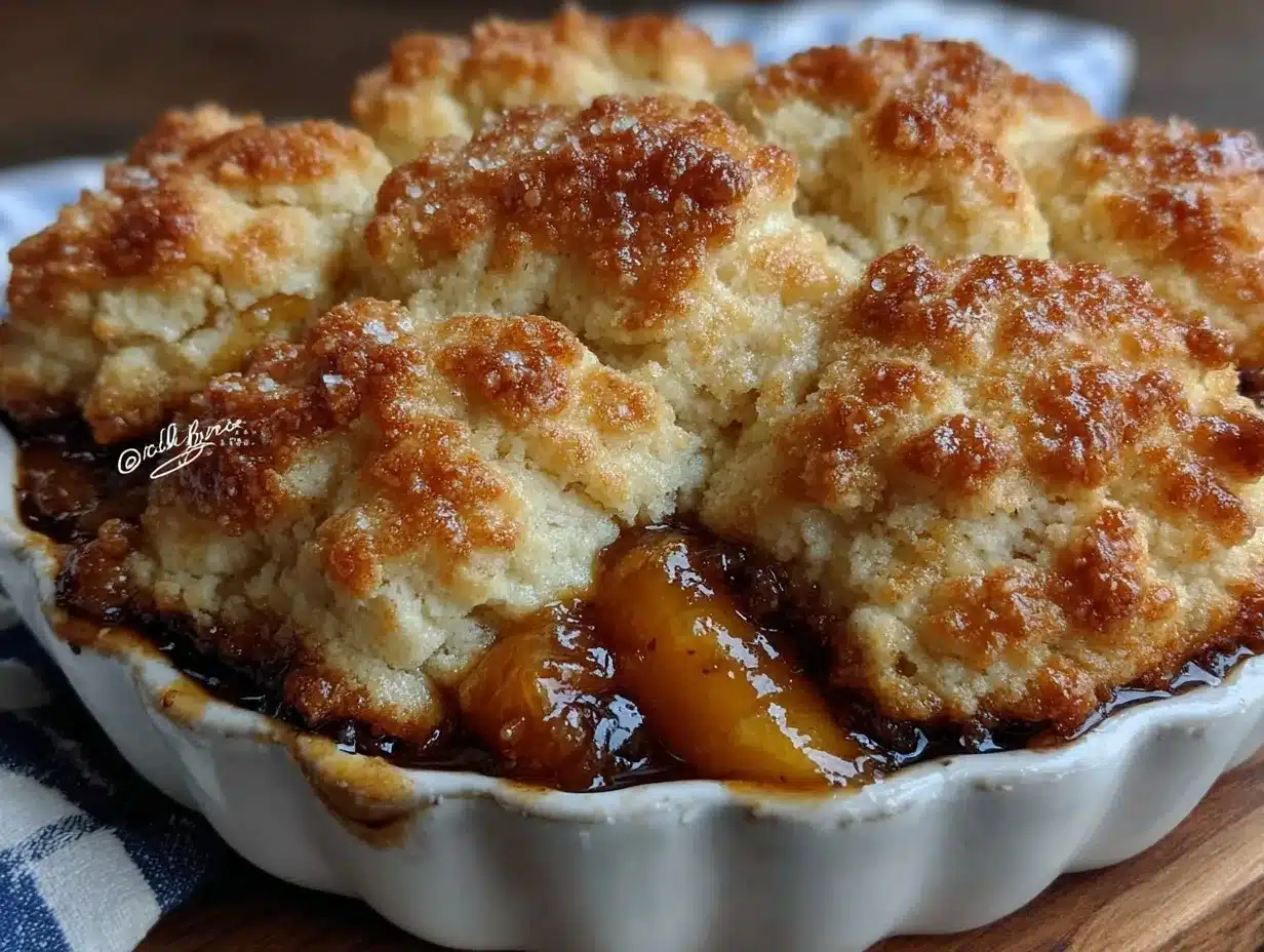 fresh peach cobbler preparation steps