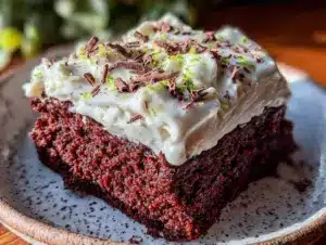 fudgy double chocolate zucchini cake - featured image