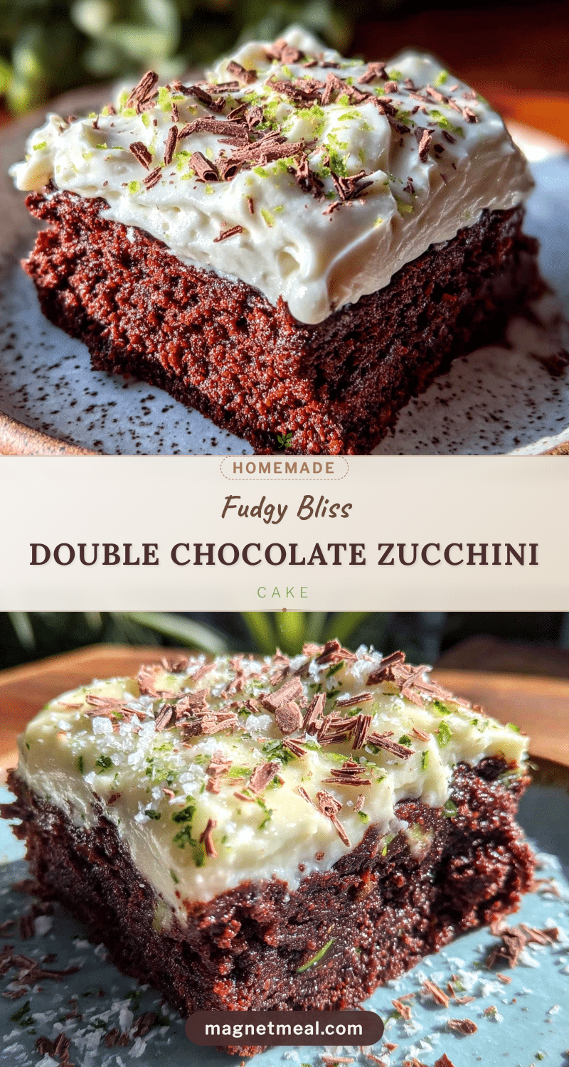 fudgy double chocolate zucchini cake recipe