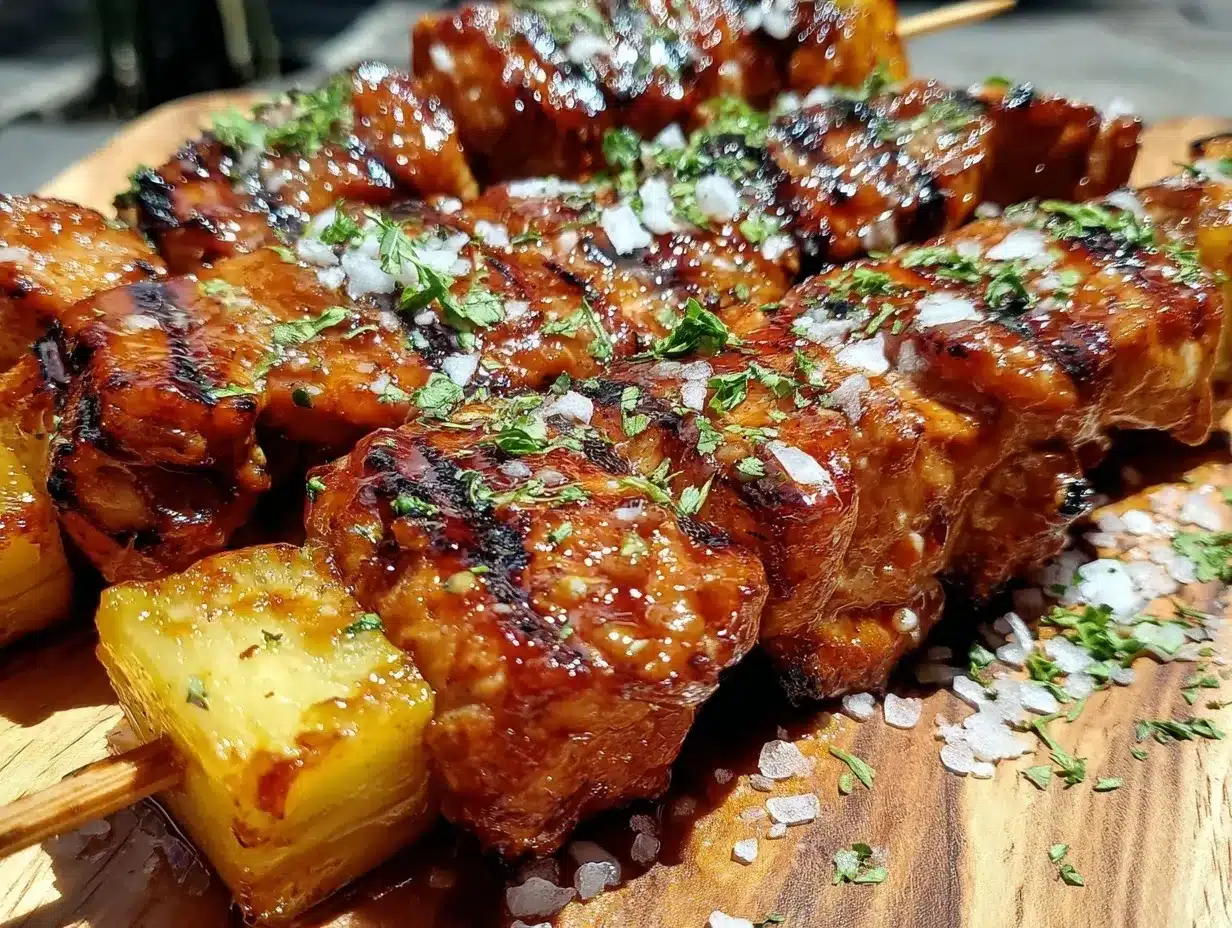 grilled honey sriracha chicken skewers preparation steps
