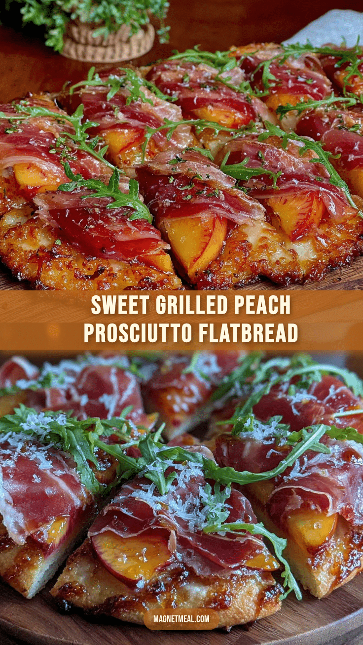 grilled peach and prosciutto flatbread recipe