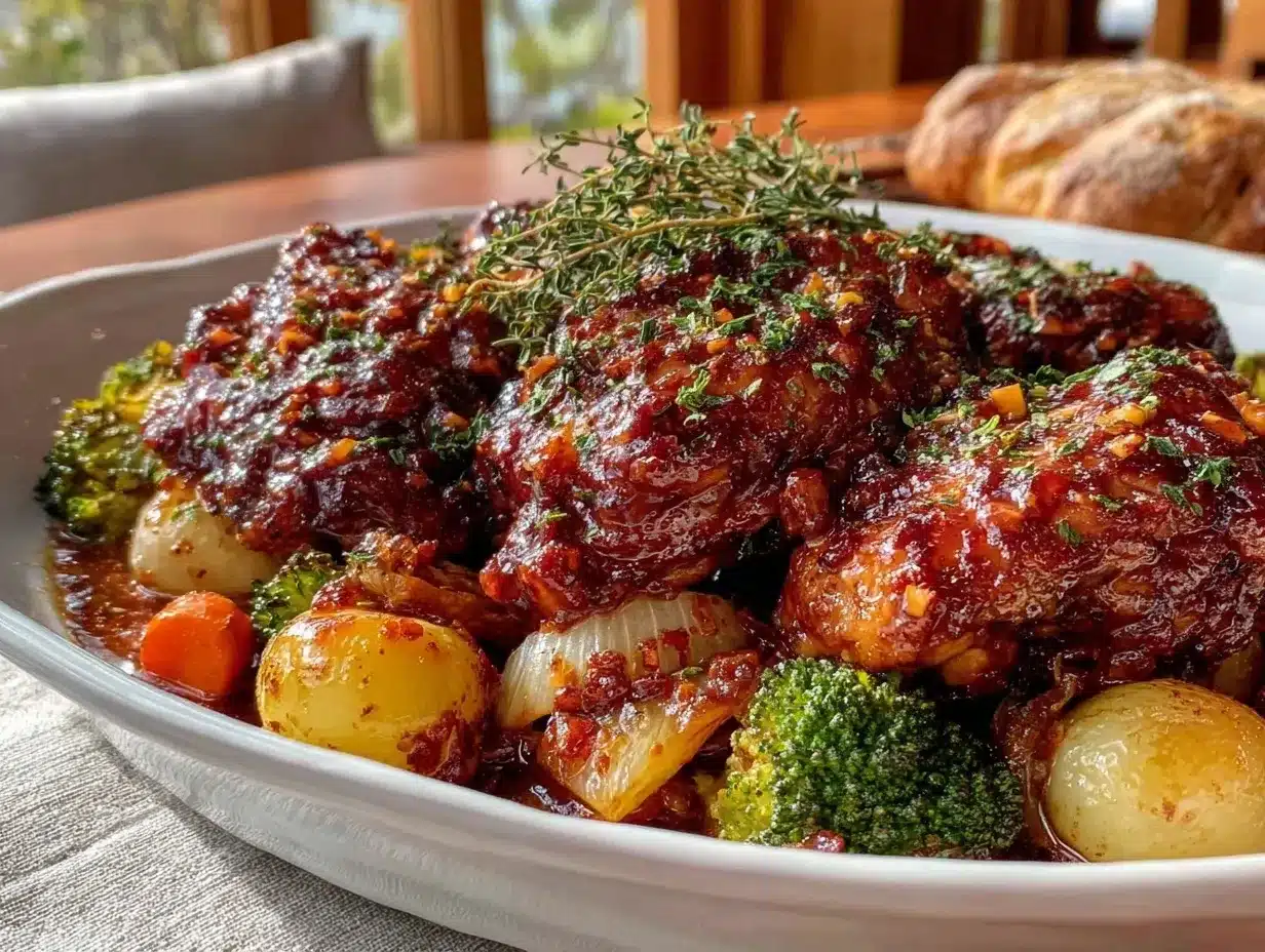 honey garlic slow cooker chicken thighs preparation steps