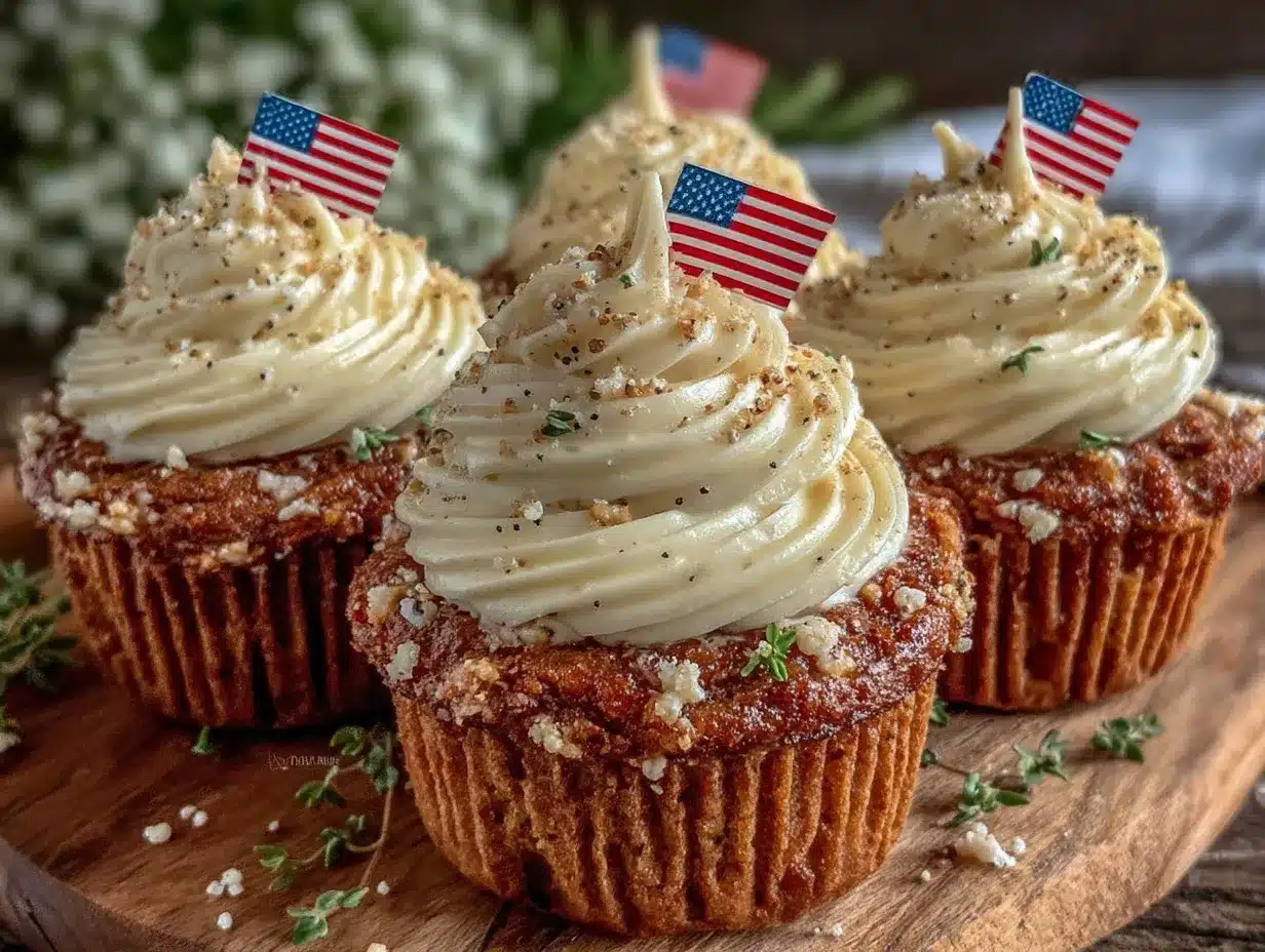 mini flag cupcakes preparation steps