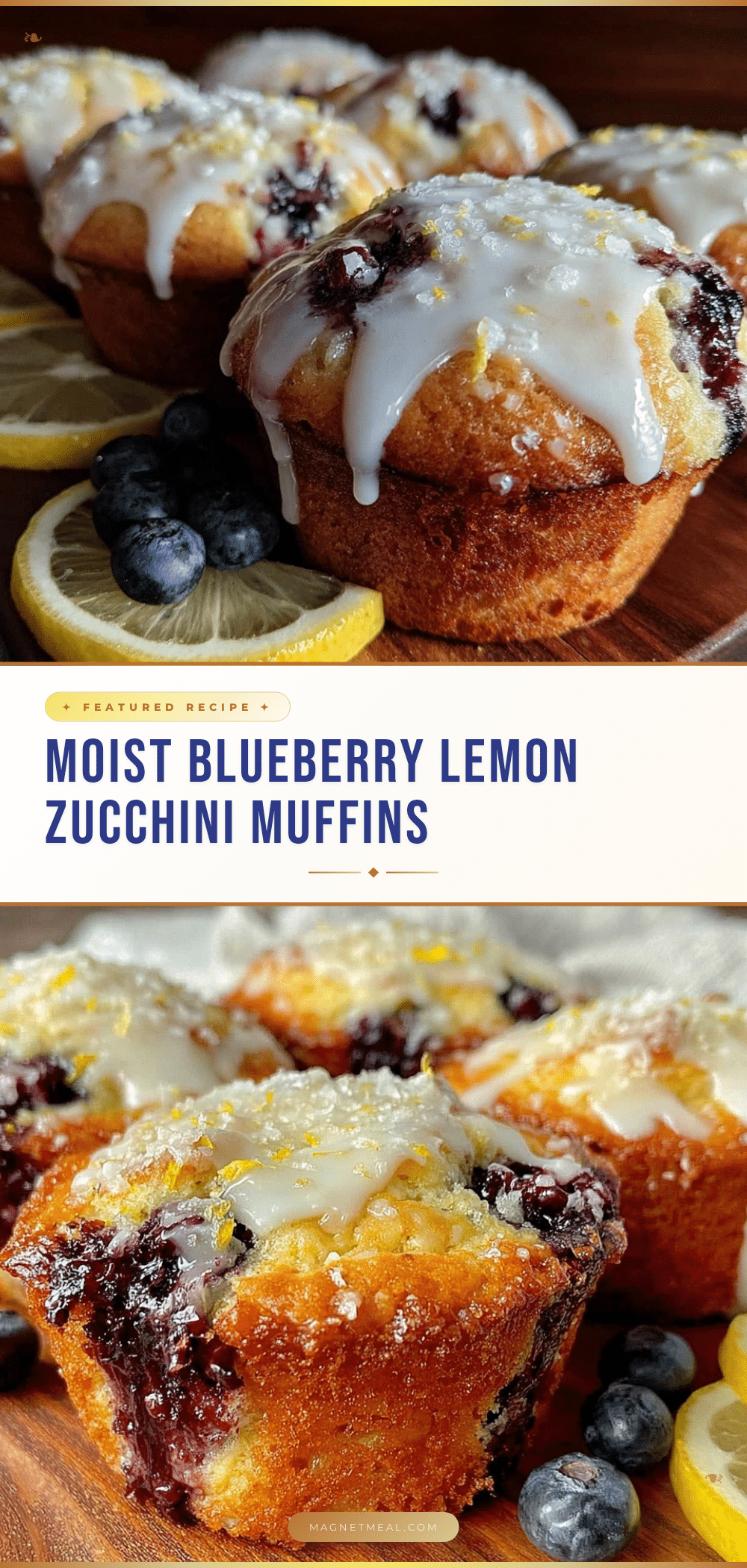 moist blueberry lemon zucchini muffins recipe