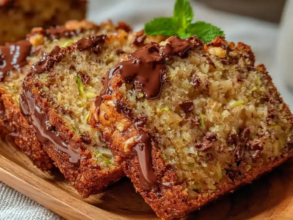 moist chocolate chip zucchini bread - featured image