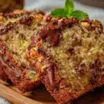 moist chocolate chip zucchini bread - featured image