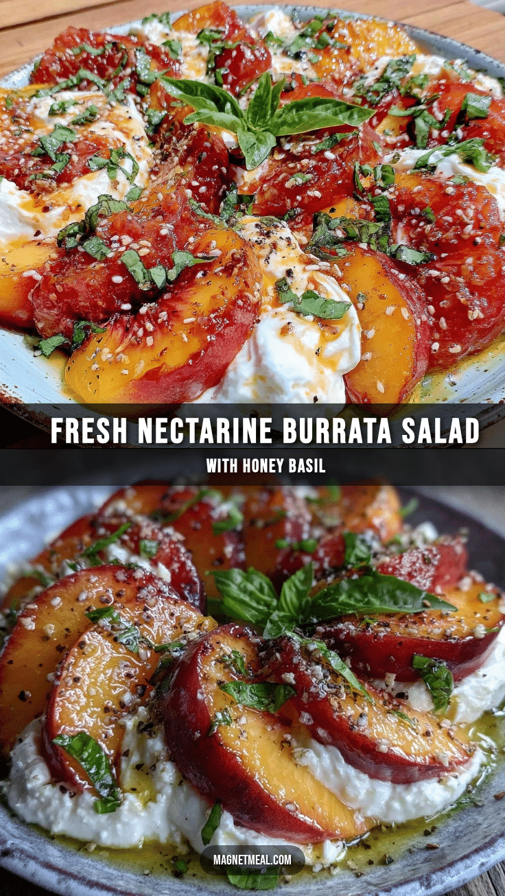 nectarine burrata caprese salad recipe