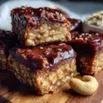 no-bake chocolate peanut butter oatmeal bars - featured image