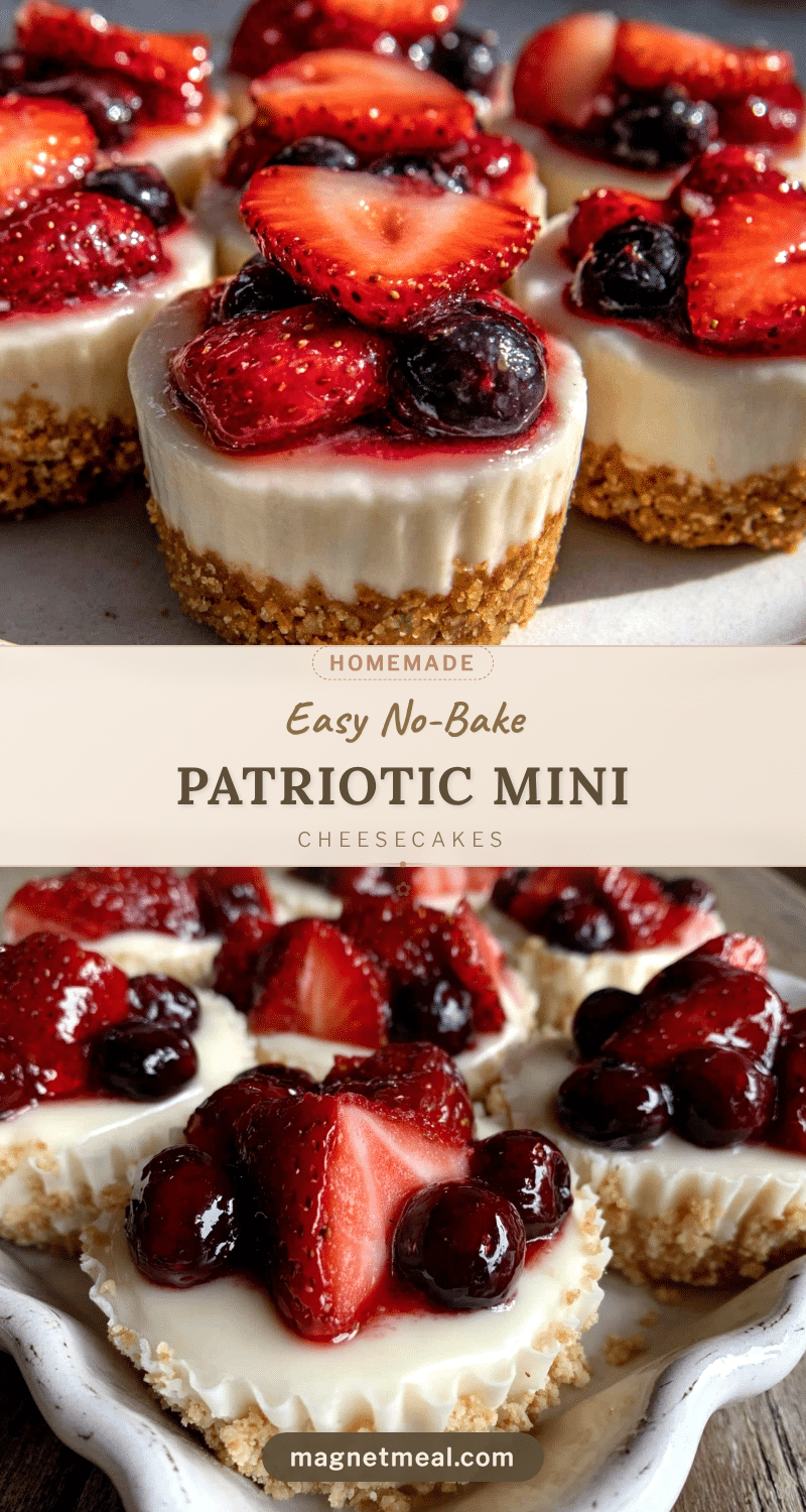 no bake patriotic mini cheesecake cups recipe