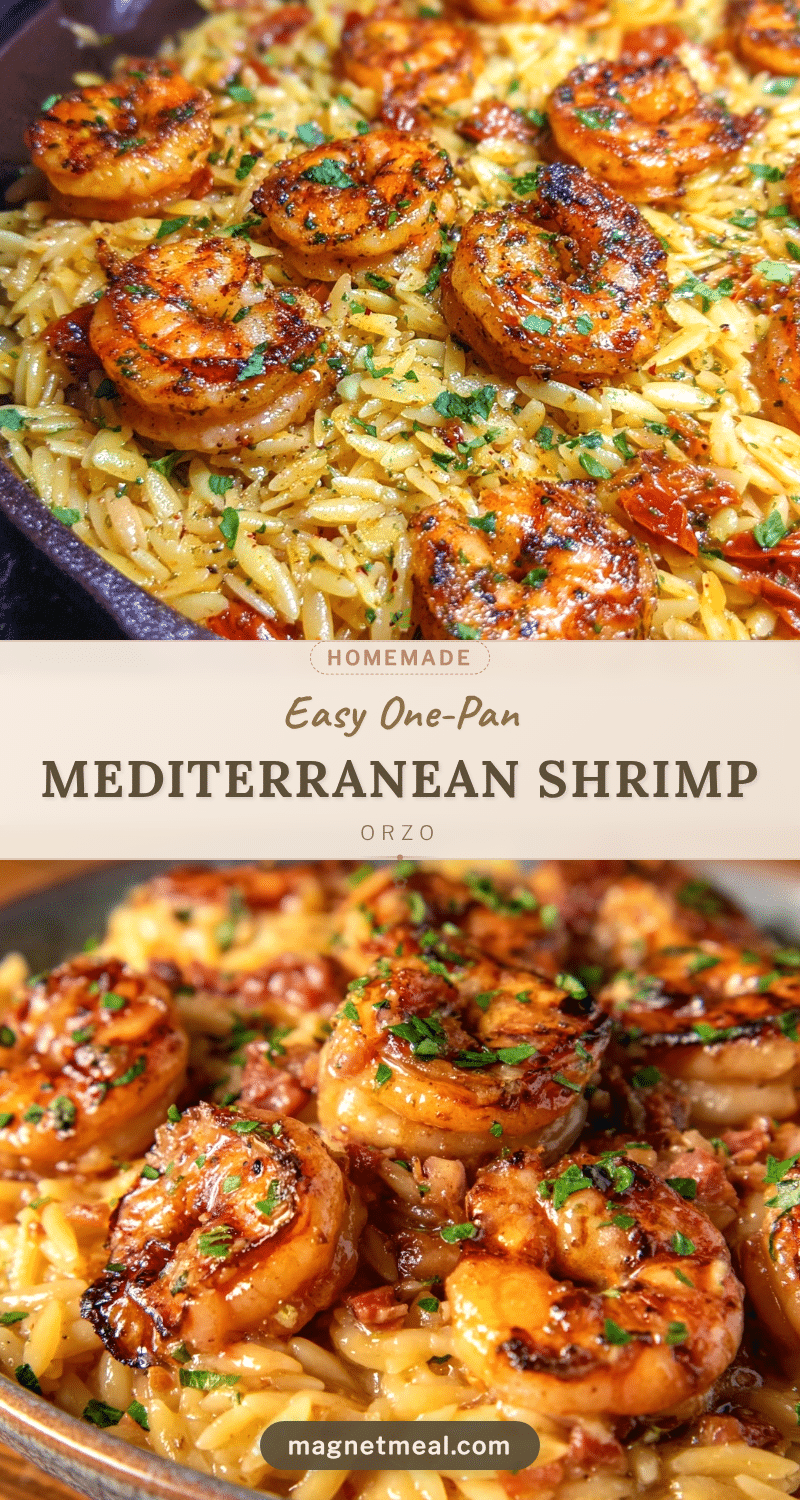 one-pan mediterranean shrimp with orzo recipe
