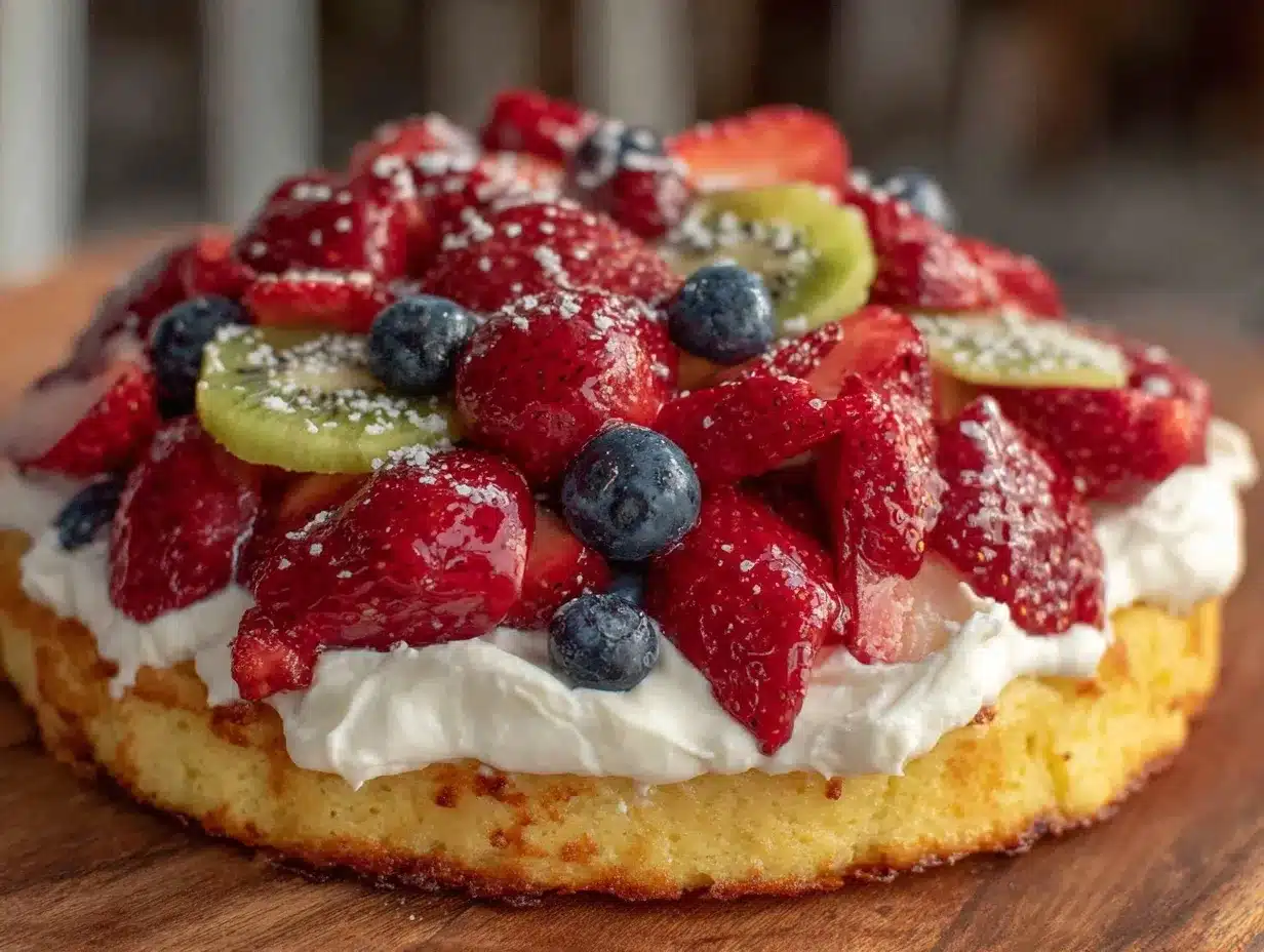 patriotic fruit pizza preparation steps