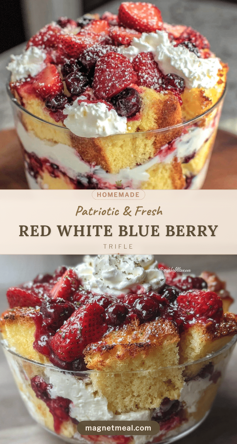 red white and blue berry trifle recipe