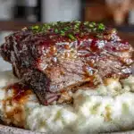 slow cooker beer braised short ribs - featured image