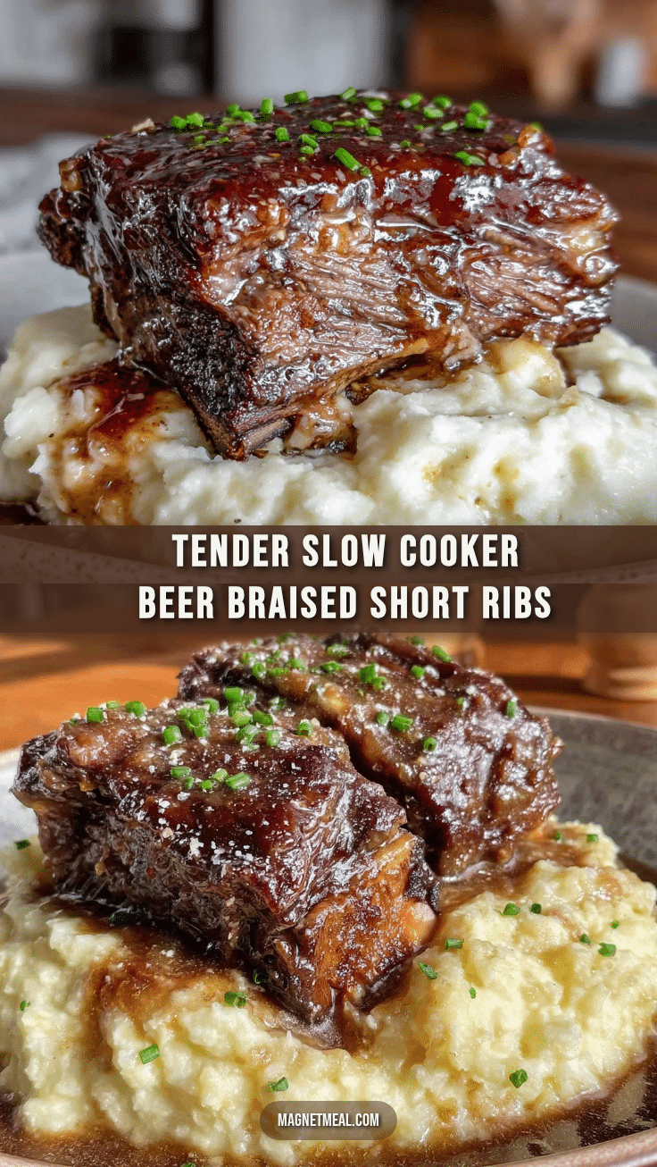 slow cooker beer braised short ribs recipe