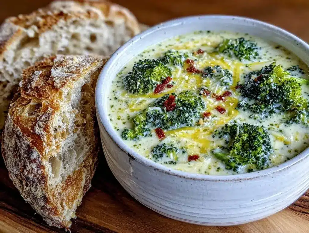 slow cooker broccoli cheddar soup - featured image