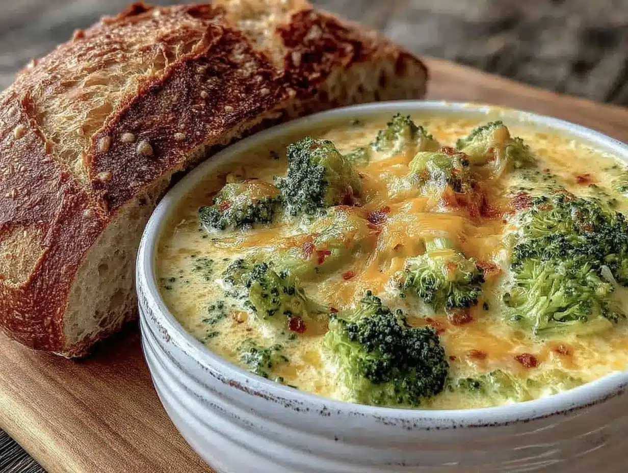 slow cooker broccoli cheddar soup preparation steps