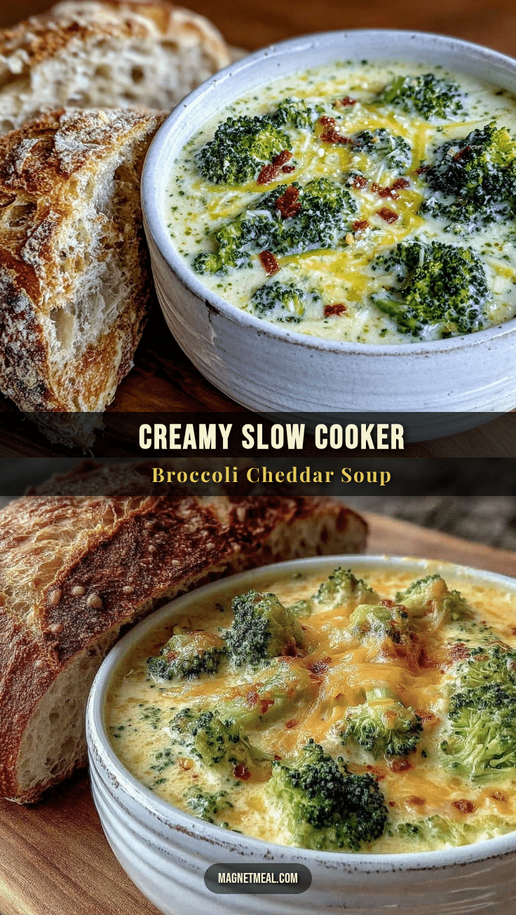 slow cooker broccoli cheddar soup recipe