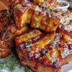 sweet and spicy grilled pork chops - featured image