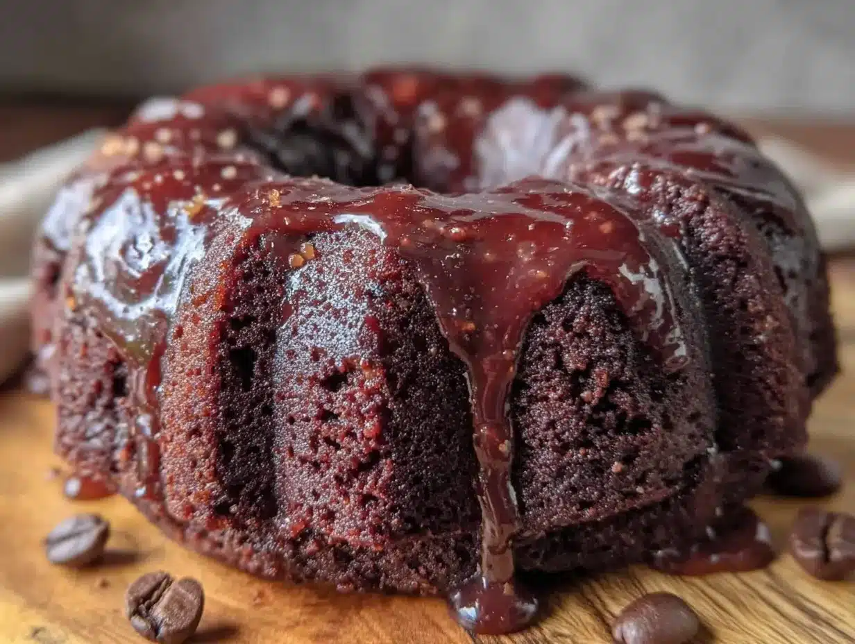 triple chocolate espresso bundt cake preparation steps