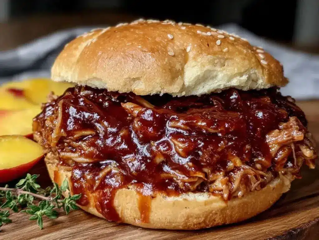 bourbon peach bbq sauce - featured image