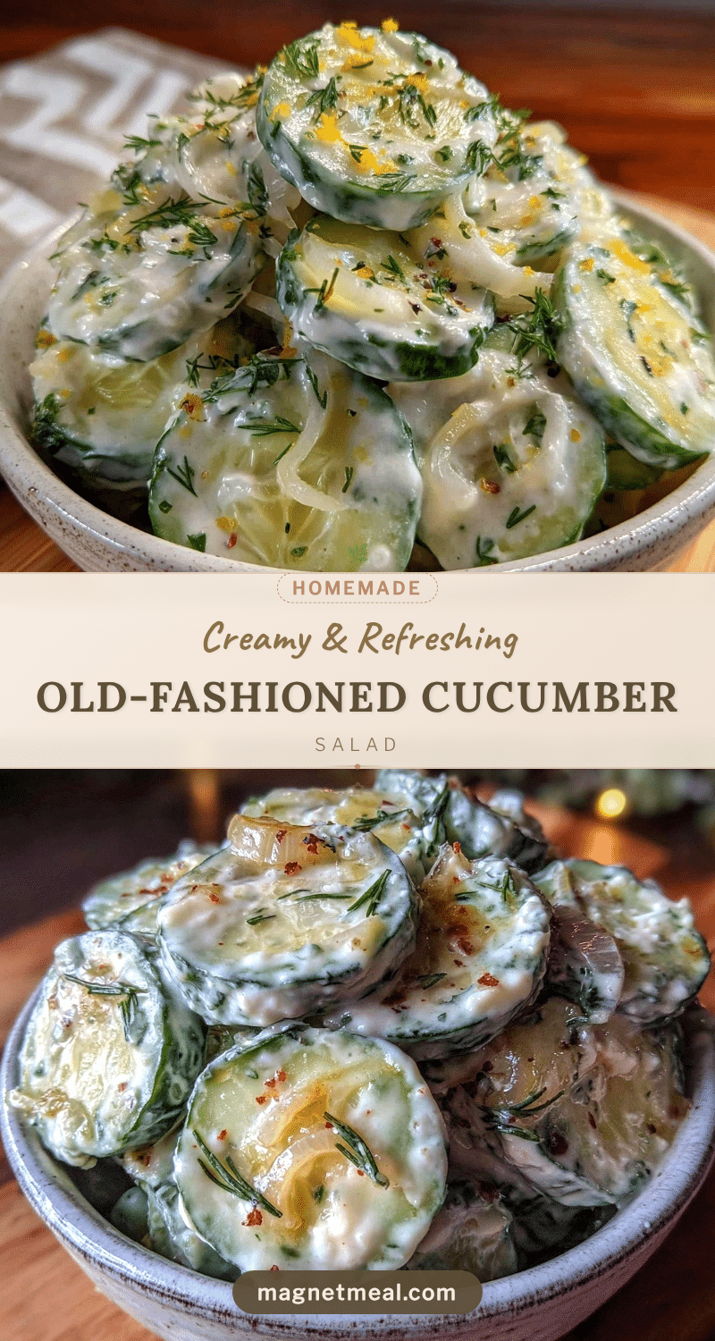 creamy old-fashioned cucumber salad recipe